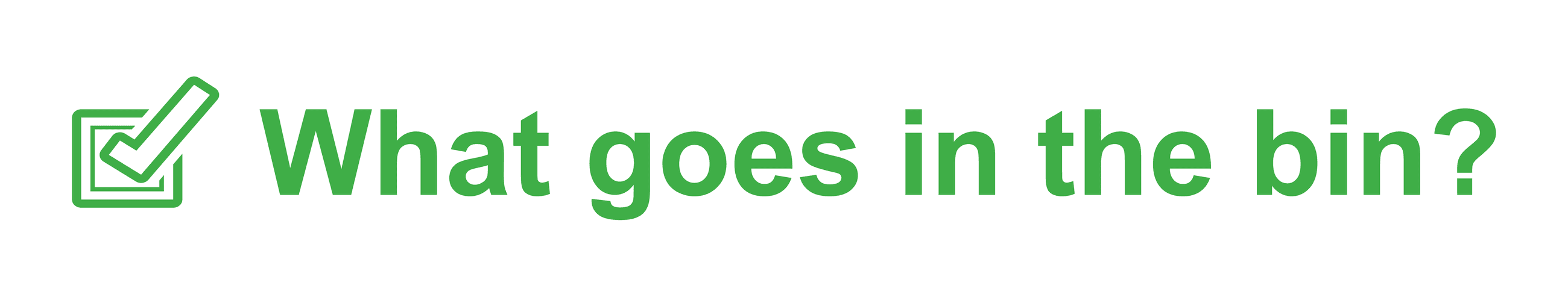 What goes in the bin header