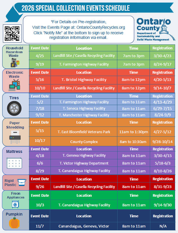 Collection Event Schedule 2026